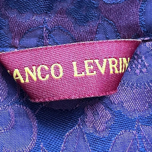 BIANCO LEVRIN Asian Inspired Tunic Topper Jacket Silk Blend Jacquard Ethereal - Picture 12 of 16